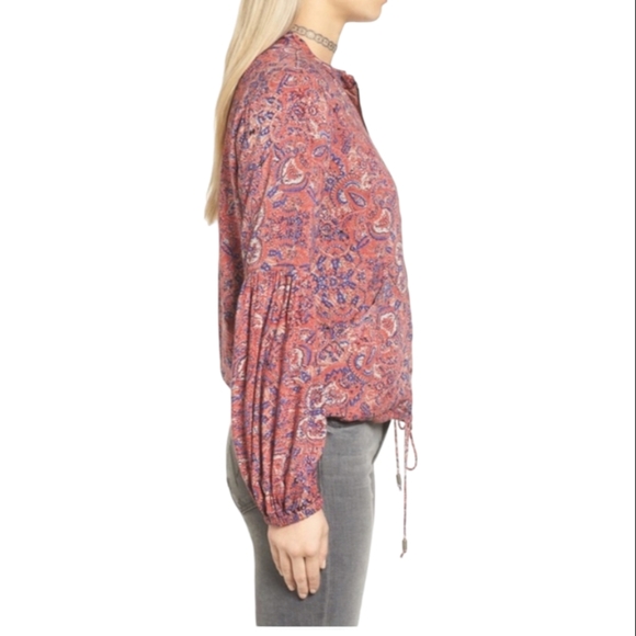 Free People Paisley Bomber Jacket Size Medium - Picture 2 of 9